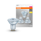 Osram LED Base PAR16 4,3-50W/827 GU10 36° 350lm warmweiß nicht dimmbar 3er Pack – Produkt mit Verpackung