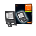LEDVANCE LED Außenstrahler Endura Flood Sensor 50W/3000K IP44 4000lm dunkelgrau – Produkt mit Verpackung