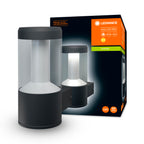 LEDVANCE LED Wandleuchte Endura Style Lantern Modern 11,5W/830 610lm warmweiß nicht dimmbar dunkelgrau IP44 – Produkt mit Verpackung