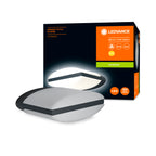 LEDVANCE LED Wandleuchte Endura Style Ellipse 12,5W/830 890lm warmweiß nicht dimmbar dunkelgrau IP44 – Produkt mit Verpackung
