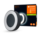 LEDVANCE LED Wandleuchte Endura Style Ring 16W/830 480lm warmweiß nicht dimmbar dunkelgrau IP44 – Produkt mit Verpackung