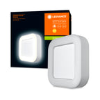 LEDVANCE LED Wandleuchte Endura Style Square 13W/830 600lm warmweiß nicht dimmbar weiß IP44 – Produkt mit Verpackung