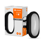 LEDVANCE LED Wandleuchte Bulkhead 6,1W/840 420lm kaltweiß nicht dimmbar schwarz IP54 – Produkt mit Verpackung