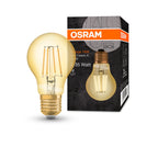 Osram LED Vintage 1906 Classic A Filament Gold 4-35W/824 E27 410lm klar warmweiß 300° nicht dimmbar – Produkt mit Verpackung