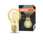 Osram LED Vintage 1906 Classic A Filament Gold 6,5-55 W/824 E27 650lm klar warmweiß 320° nicht dimmbar – Produkt mit Verpackung