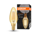 Osram LED Vintage 1906 Classic B Filament Gold 4,5-36W/825 E14 420lm klar warmweiß 300° nicht dimmbar – Produkt mit Verpackung