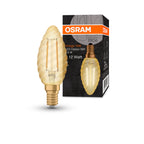 Osram LED Vintage 1906 Classic BW Filament Gold 1,5-12W/ E14 120lm klar warmweiß 300° nicht dimmbar – Produkt mit Verpackung