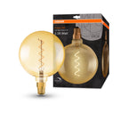 Osram LED Vintage 1906 Globe G200 Filament Gold 5-28W/820 E27 300lm klar Warm Comfort Light 340° dimmbar – Produkt mit Verpackung