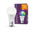 LEDVANCE LED Smart+ ZB CL A 9-60W/RGBW B22d 800lm matt 160° dimmbar – Produkt mit Verpackung