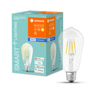 LEDVANCE LED Smart+ BT Apple HK CL A Filament 5,5-60 W/827 E27 650lm klar 320° dimmbar – Produkt mit Verpackung