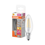 OSRAM LED Superstar Classic B Filament GlowDim 4,5-40W/827 warmweiß E14 470lm - Blister – Produkt mit Verpackung