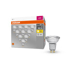 OSRAM LED Base PAR16 4,3-50W/827 GU10 350lm 36° nicht dimmbar 10er Pack – Produkt mit Verpackung