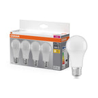 OSRAM LED Base CL A SMD 11-75W/827 E27 1055lm nicht dimmbar 4er Pack – Produkt mit Verpackung