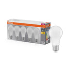 OSRAM LED Base CL A SMD 8,5-60W/827 E27 806lm matt nicht dimmbar 5er Pack – Produkt mit Verpackung