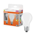 OSRAM LED Star CL A FIL 10-100W/827 E27 1521lm matt nicht dimmbar 2er Pack – Produkt mit Verpackung