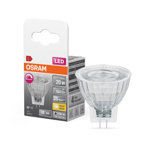 Osram LED SUPERSTAR DIM MR11 20 AD 3,2W/827 12V GU4 184LM BOX – Produkt mit Verpackung