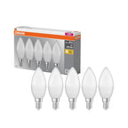 Osram LED Base Classic B 5-40W/827 E14 470lm matt warmweiß nicht dimmbar 5er Pack – Produkt mit Verpackung