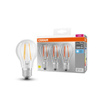 Osram LED Base Classic A Filament 7,5-75W/840 E27 1055lm klar kaltweiß nicht dimmbar 3er Pack – Produkt mit Verpackung