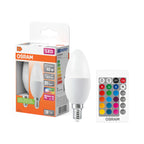 Osram LED Retrofit Classic B RGBW 4,9-40W/ E14 470lm matt warmweiß dimmbar 2er Pack – Produkt mit Verpackung