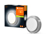 LEDVANCE Endura Style Disc LED-Außenwandleuchte 8 W 3000 K 370 lm IP44 Edelstahl – Produkt mit Verpackung