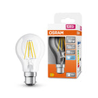 Osram LED Filament Star Classic A klar 300° 6,5-60W/840 neutralweiß 806lm B22d 220-240V – Produkt mit Verpackung