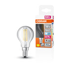Osram LED Filament Superstar+ Tropfen P klar 300° 3,4-40W/940 neutralweiß 470lm E14 220-240V dimmbar – Produkt mit Verpackung