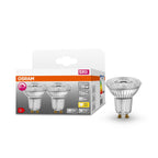 Osram LED Superstar Reflektor PAR16 36° 3,4-35W/927 warmweiß 230lm GU10 220-240V dimmbar 2er Blister – Produkt mit Verpackung