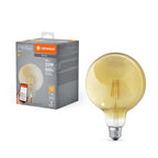 Osram / Ledvance LED Filament WIFI Smart+ Globe G125 gold 300° 6-53W/824 warmweiß 680lm E27 220-240V dimmbar – Produkt mit Verpackung