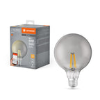 Osram / Ledvance LED Filament WIFI Smart+ Globe G125 rauchig 300° 6-44W/825 warmweiß 540lm E27 220-240V dimmbar – Produkt mit Verpackung