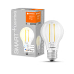 Osram / Ledvance LED Filament WIFI Smart+ Classic A klar 300° 6-60W/827 warmweiß 806lm E27 220-240V dimmbar – Produkt mit Verpackung