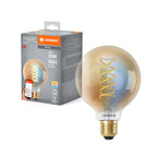 Osram / Ledvance LED Filament WIFI Smart+ Globe G95 gold 320° 8-60W/822-850 abstimmbares Weiß 600lm E27 220-240V dimmbar – Produkt mit Verpackung