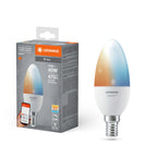 Osram / Ledvance LED WIFI Smart+ Classic B matt 200° 4,9-40W/827-865 abstimmbares Weiß 470lm E14 220-240V dimmbar – Produkt mit Verpackung
