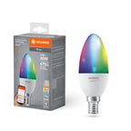 Osram / Ledvance LED WIFI Smart+ Classic B matt 200° 4,9-40W/827-865 RGBW 470lm E14 220-240V dimmbar – Produkt mit Verpackung