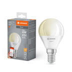 Osram / Ledvance LED WIFI Smart+ Classic P matt 180° 4,9-40W/827 warmweiß 470lm E14 220-240V dimmbar – Produkt mit Verpackung