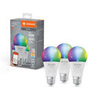 Ledvance LED WIFI Smart+ Classic A60 matt 220° 9-60W/827-865 RGBW einstellbar 806lm E27 220-240V dimmbar 3er Pack – Produkt mit Verpackung