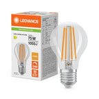 Osram / Ledvance LED Filament Classic A klar 300° Performance 7,5-75W/827 warmweiß 1055lm E27 220-240V dimmbar – Produkt mit Verpackung