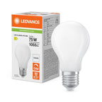 Osram / Ledvance LED Filament Classic A matt 300° Performance 7,5-75W/840 kaltweiß 1055lm E27 220-240V dimmbar – Produkt mit Verpackung