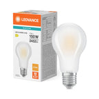 Osram / Ledvance LED Filament Classic A matt 330° Performance 17-150W/827 warmweiß 2452lm E27 220-240V – Produkt mit Verpackung