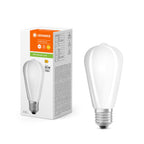 Osram / Ledvance LED Filament Edison matt 300° Performance 6,5-60W/827 warmweiß 730lm E27 220-240V – Produkt mit Verpackung
