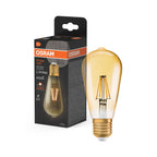 Osram / Ledvance LED Filament Vintage 1906 Edison gold 300° 4-35W/824 extra warmweiß 410lm E27 220-240V – Produkt mit Verpackung