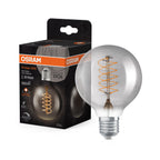 Osram / Ledvance LED Filament Vintage 1906 Globe G80 rauchig 320° 7,8-30W/818 extra warmweiß 360lm E27 220-240V dimmbar – Produkt mit Verpackung