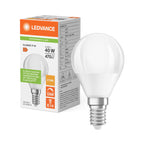 Osram / Ledvance LED Tropfen P matt 200° Performance 4,9-40W/827 warmweiß 470lm E14 220-240V dimmbar – Produkt mit Verpackung