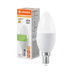 Osram / Ledvance LED Kerze B matt 200° Superior 7,3-60W/827 warmweiß 806lm E14 220-240V – Produkt mit Verpackung