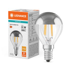 Osram / Ledvance LED Filament Tropfen P verspiegelt silber 300° Performance 4-31W/827 warmweiß 350lm E14 220-240V – Produkt mit Verpackung
