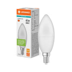 Osram / Ledvance LED Kerze B matt 200° Value 7,5-60W/827 warmweiß 806lm E14 220-240V – Produkt mit Verpackung