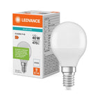 Osram / Ledvance LED Tropfen P matt 200° Value 4,9-40W/840 kaltweiß 470lm E14 220-240V – Produkt mit Verpackung