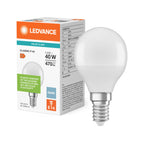 Osram / Ledvance LED Tropfen P matt 200° Value 4,9-40W/865 tageslichtweiß 470lm E14 220-240V – Produkt mit Verpackung