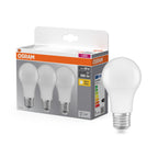 Osram / Ledvance LED Base Classic A matt 150° 8-60W/827 warmweiß 806lm E27 220-240V 3er Pack – Produkt mit Verpackung