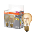 Osram / Ledvance LED Filament Base Classic A klar 320° 5,9-45W/827 warmweiß 550lm E27 220-240V 2er Pack – Produkt mit Verpackung