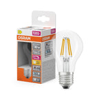 Osram / Ledvance LED Filament Superstar Plus Classic A klar 300° 3,4-40W/927 warmweiß 470lm E27 220-240V dimmbar – Produkt mit Verpackung